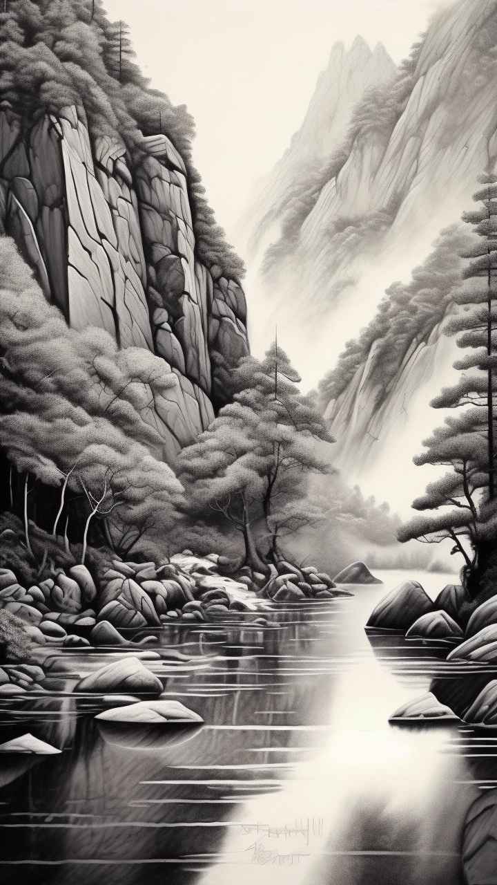 山水风景插画 47