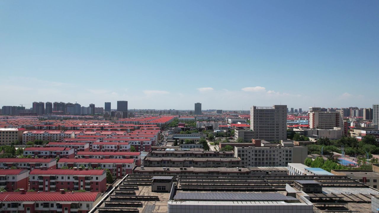 山东东营城市建设航拍