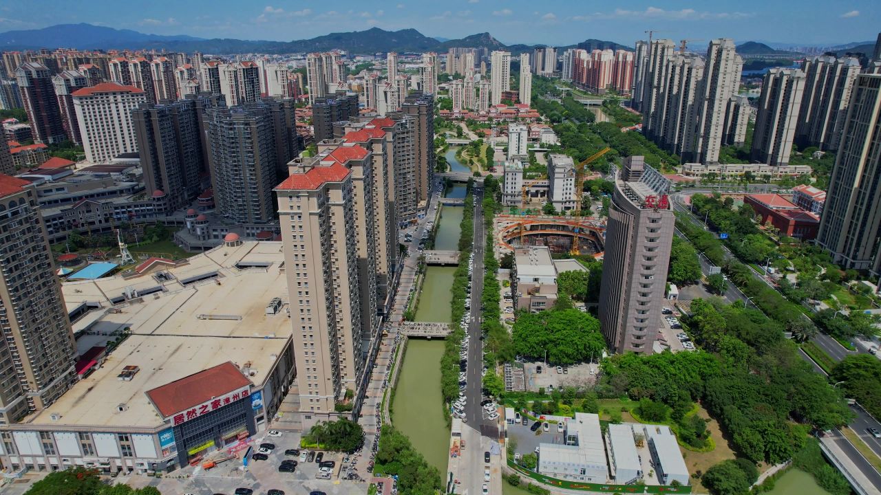 航拍漳州明发商业广场