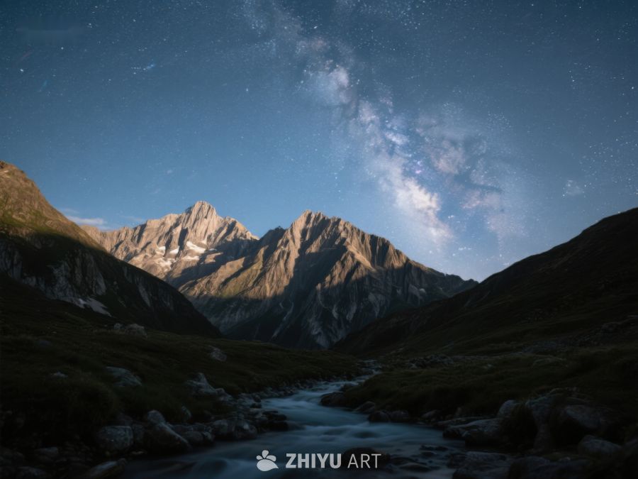 星河璀璨下的山涧溪流 152