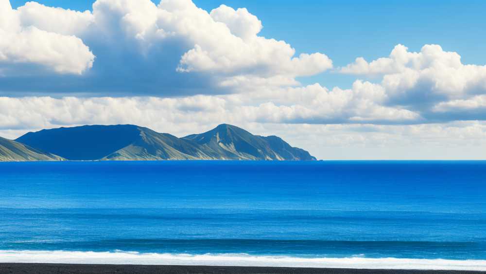 蓝色大海美景