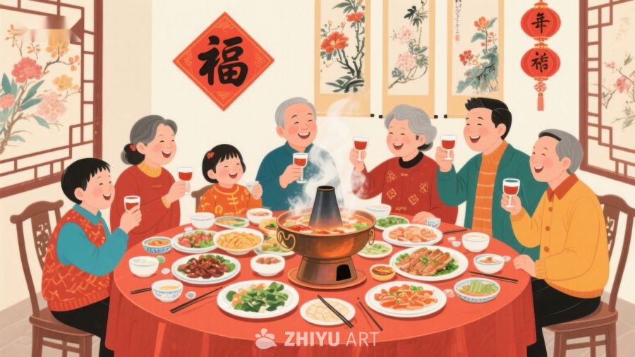 家庭围炉共庆团圆宴 536