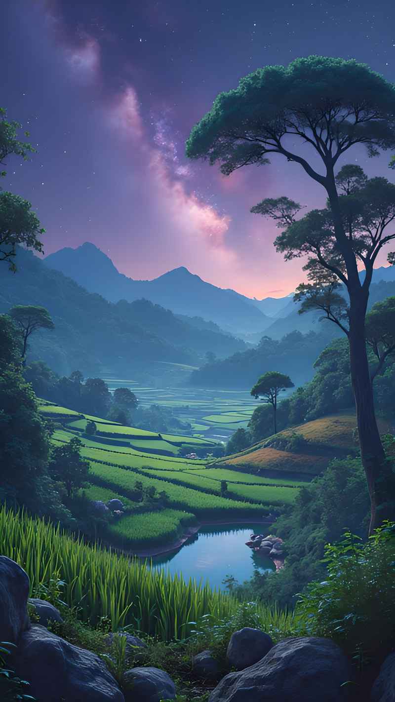 未来风格大自然森林超自然风景画质 72