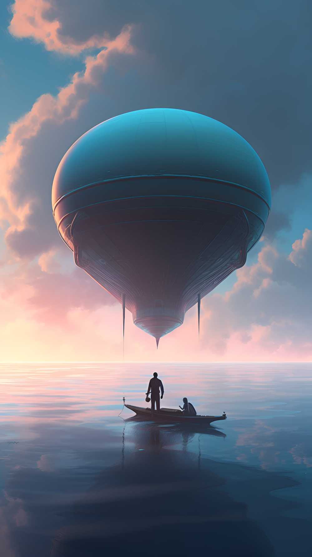 艺术唯美空中飞船