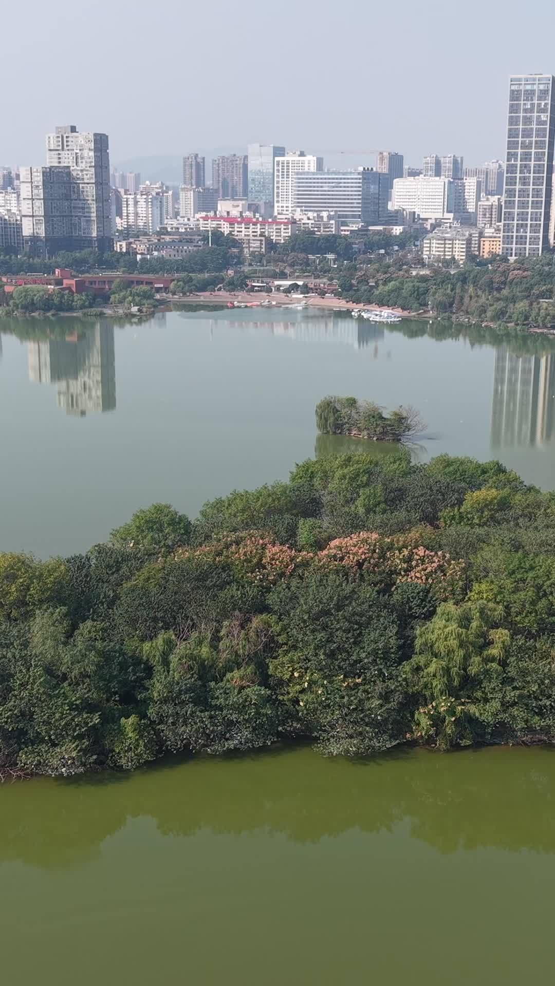 湖畔城市的静谧时光