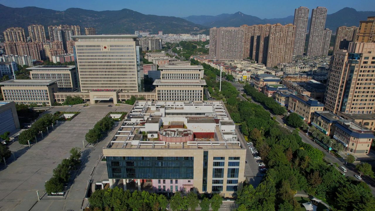 航拍福州闽侯县滨江商务中心 2