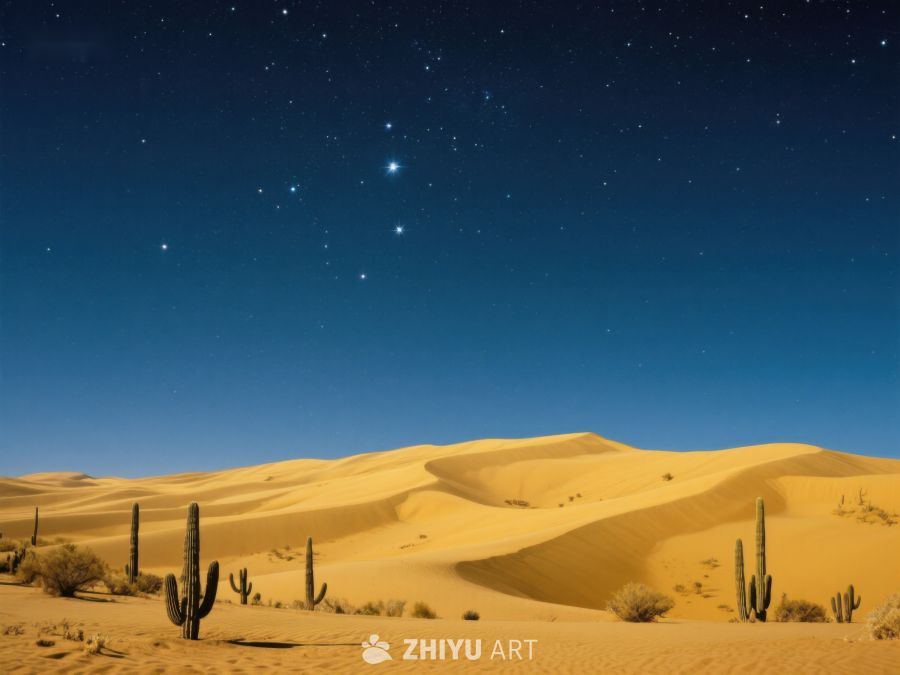 星空下的沙漠夜景 203