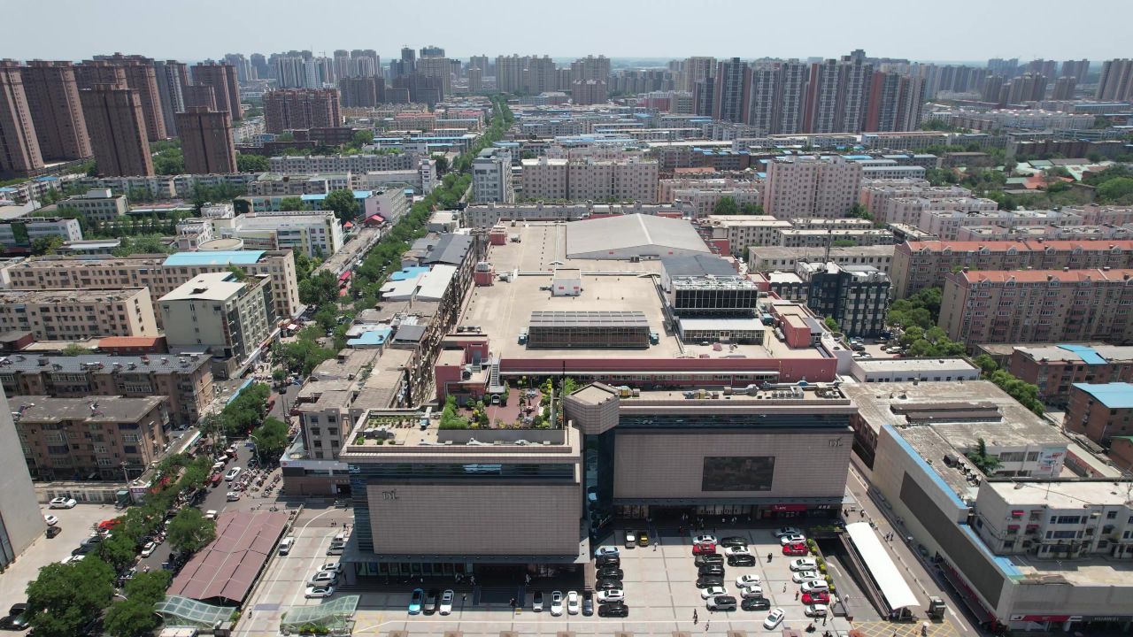 河南许昌城市风光地标建筑航拍 