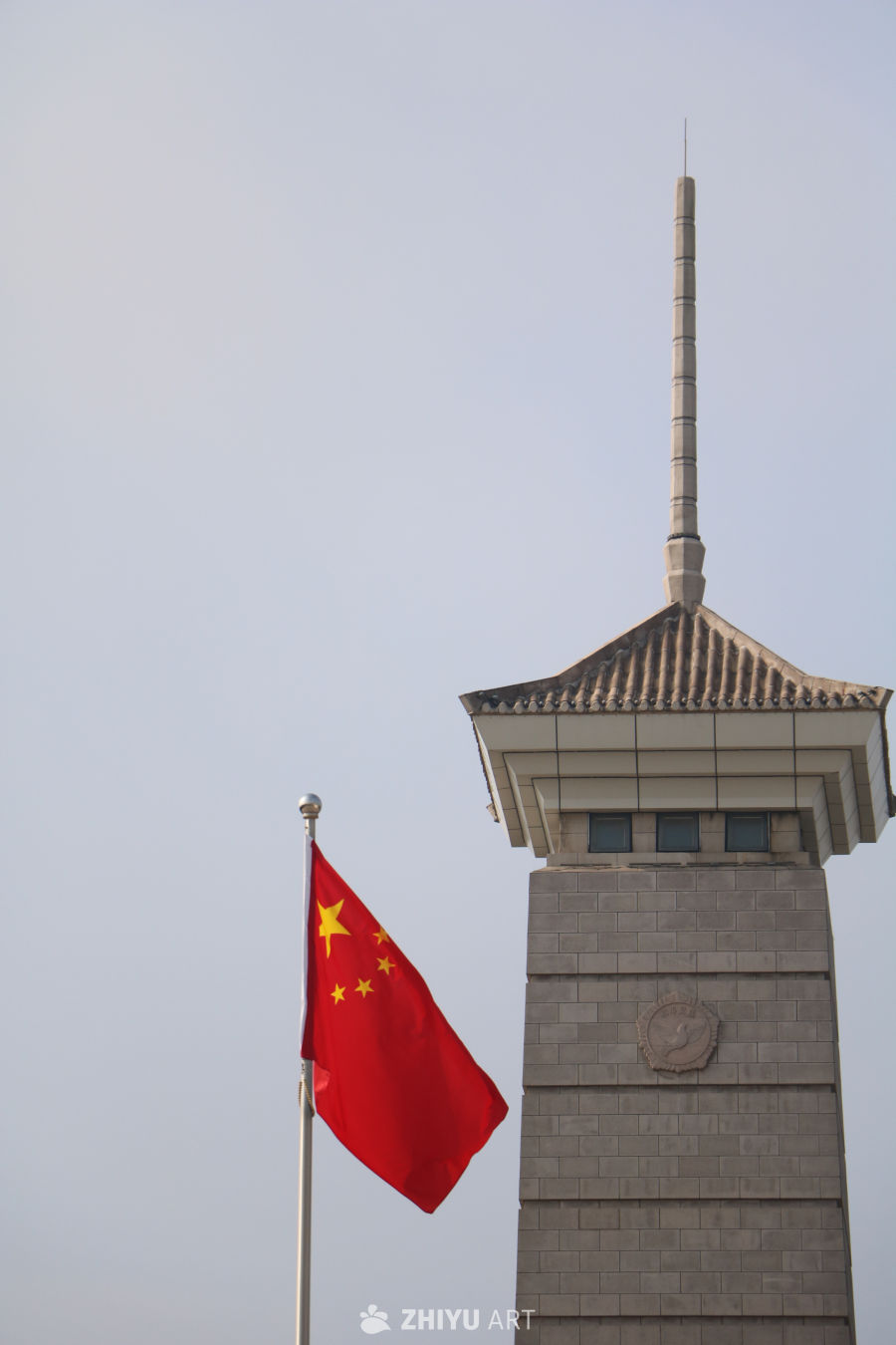 中国国旗与纪念碑