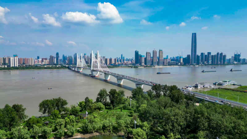 湖北武汉城市建设航拍摄影图 