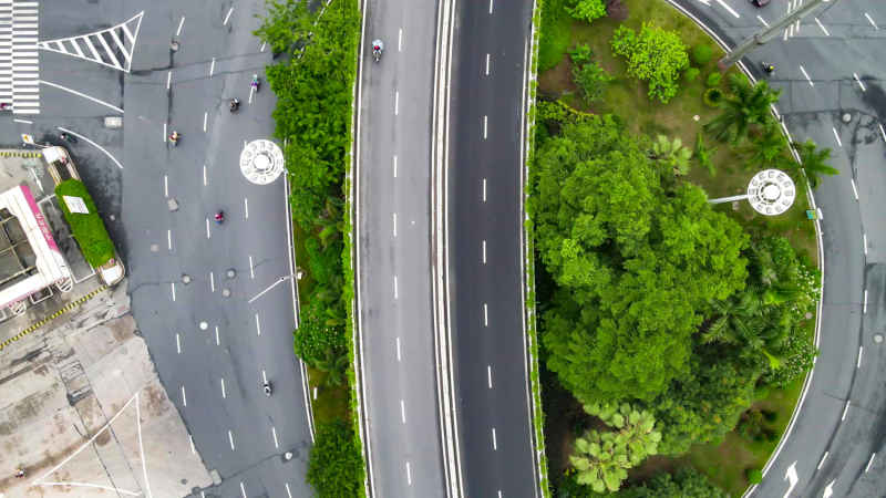 福建漳州城市风光航拍图 