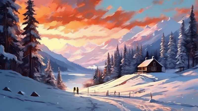 插画冬季背景图 45