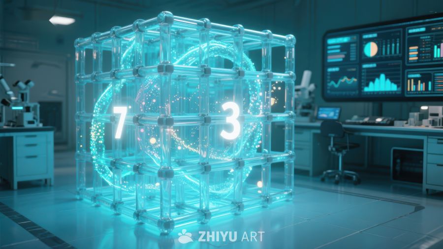 未来实验室中的数字立方体装置 744