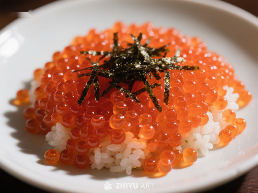 海胆鱼籽盖饭特写 27