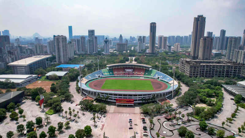 广西柳州城市风光航拍摄影图