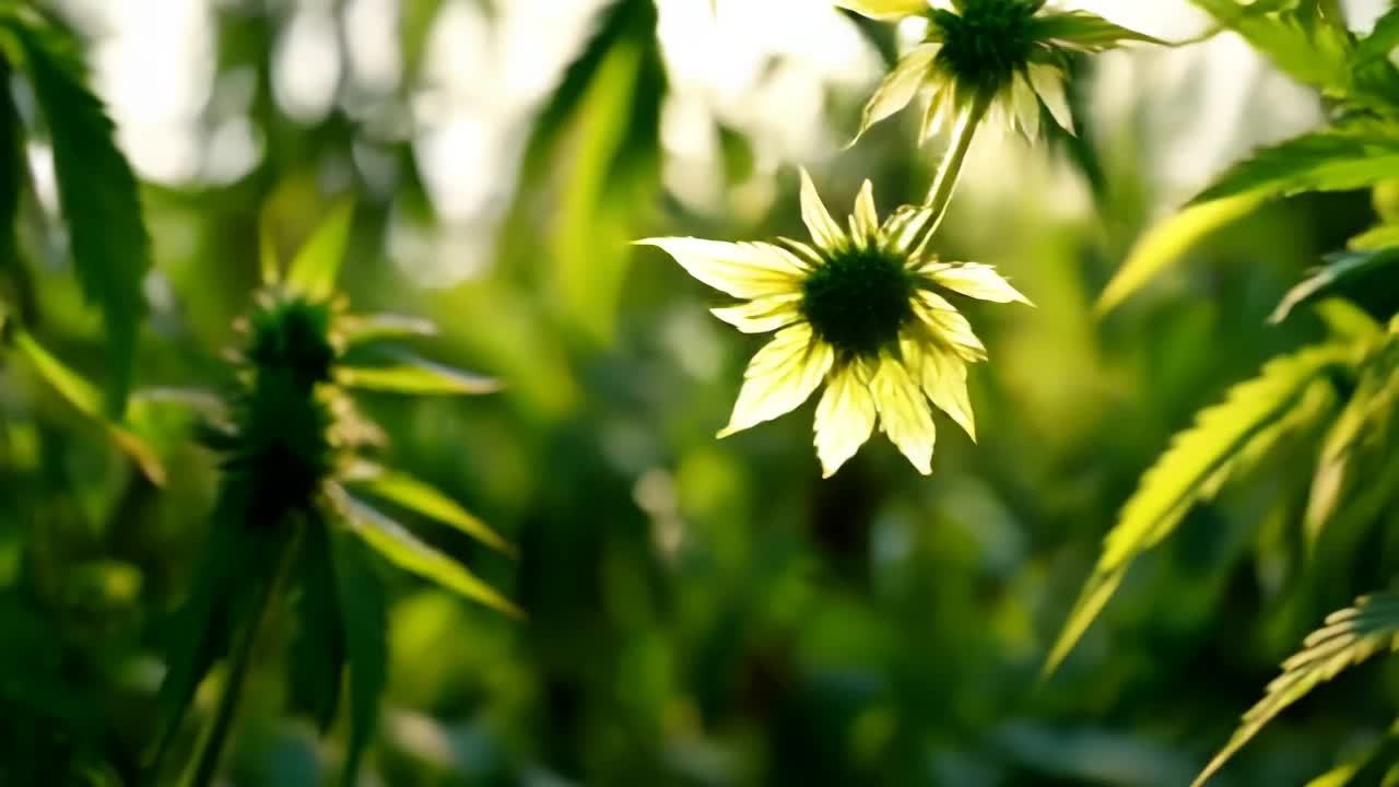 慢动作的镜头下，大麻花在郁郁葱葱的绿色森林中缓缓飘