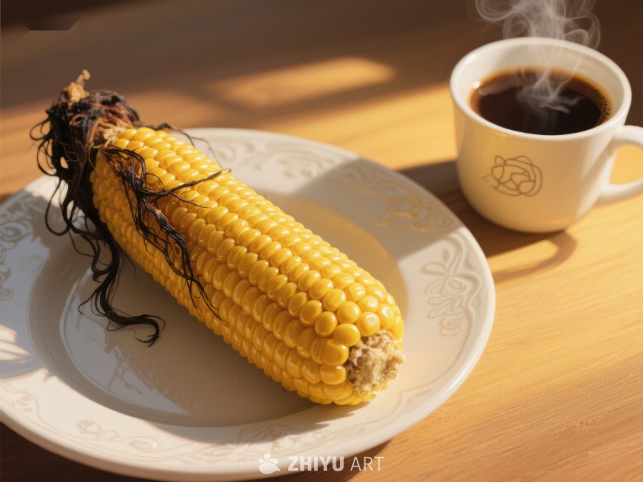 热气腾腾的玉米与咖啡 616