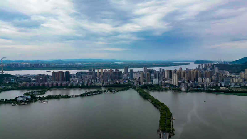 湖北黄石城市风光旅游景区航拍摄影图