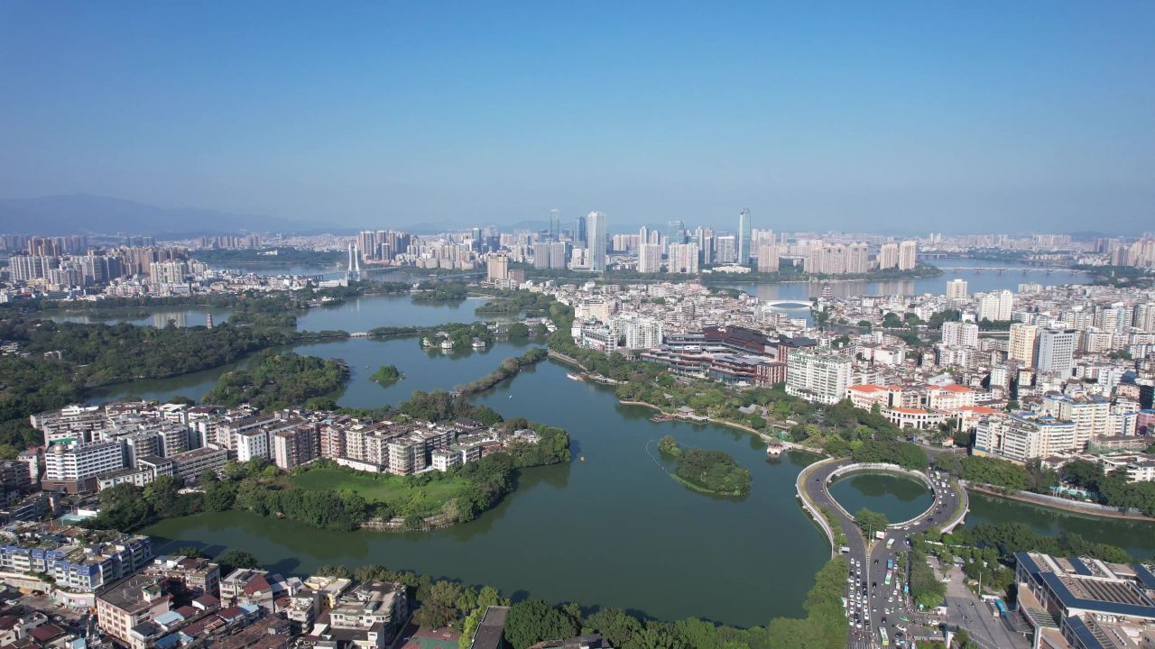 广东惠州西湖5A景区航拍