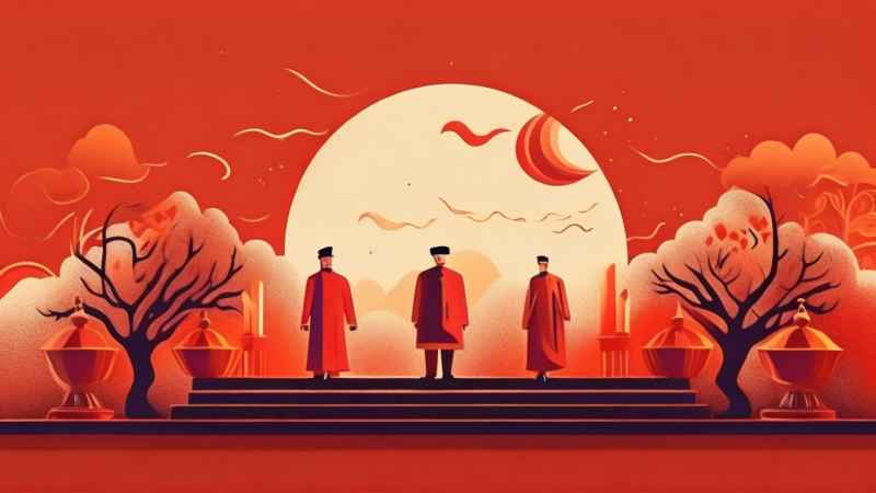春节祭祖简约插画背景 10