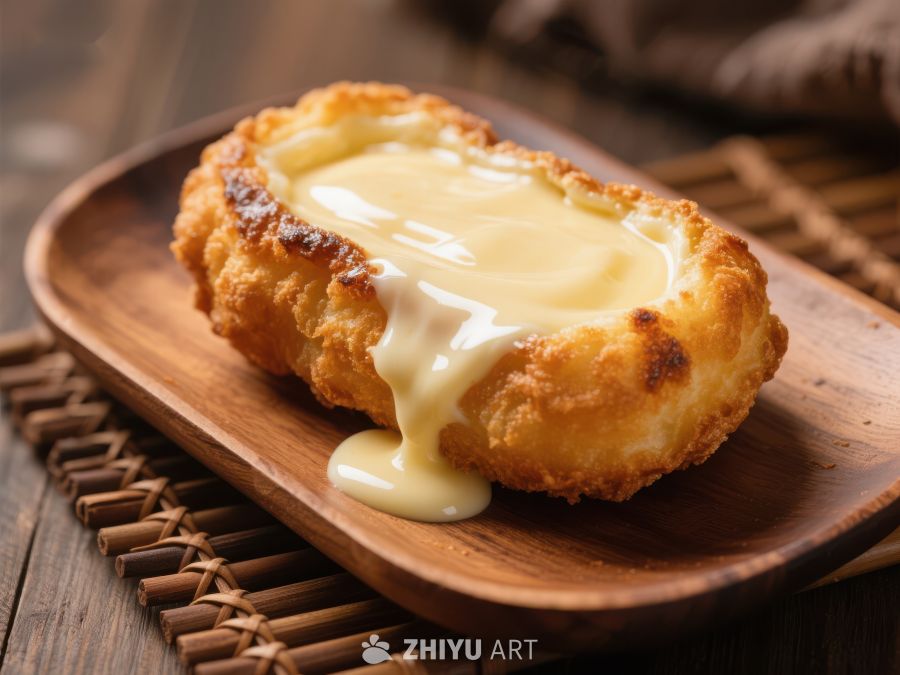 金黄酥皮配浓郁奶酱甜点