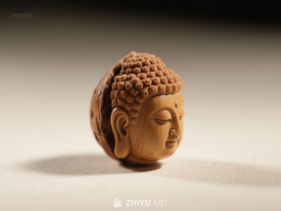 木雕佛首，精致雕刻艺术 384