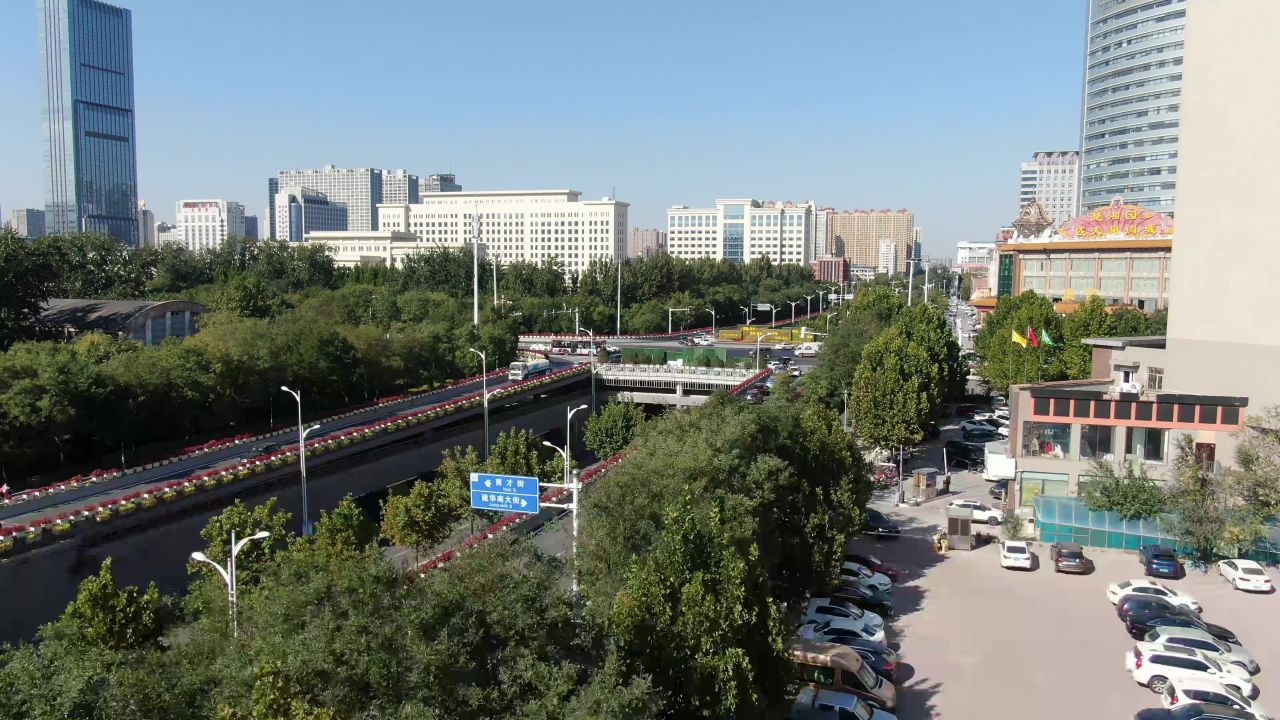 石家庄城市商业广场航拍