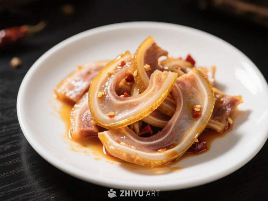 麻辣猪肚配辣椒，美味佳肴 976