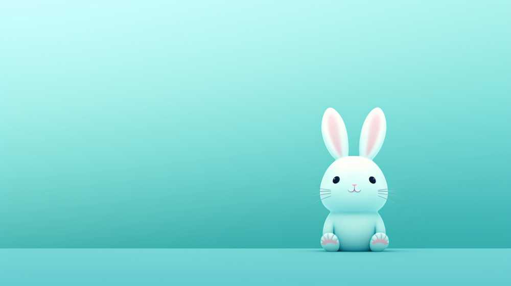 唯美背景兔兔壁纸