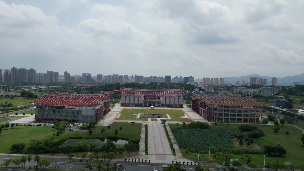  航拍福建漳州三馆