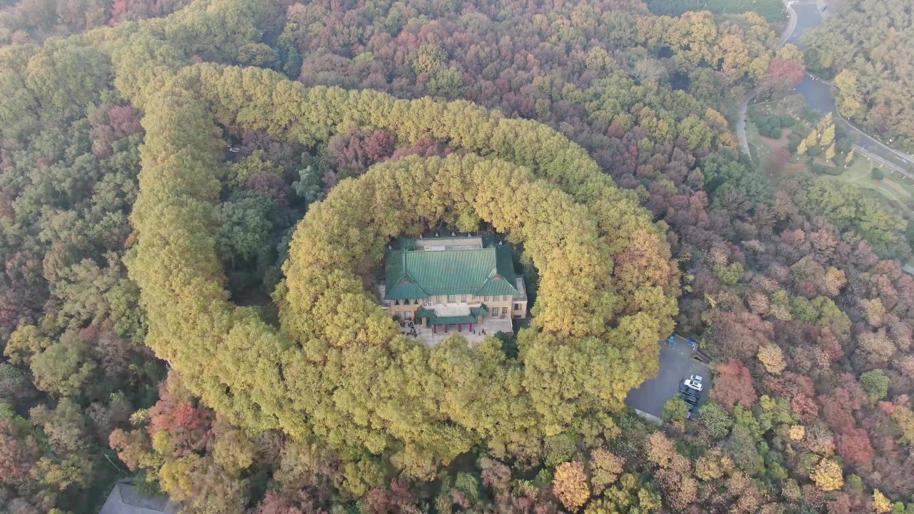 江苏南京中山陵5A景区航拍