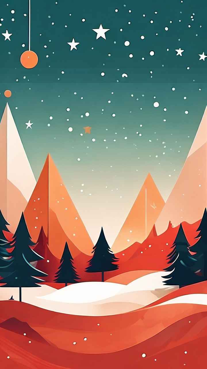 圣诞节插画背景图 112