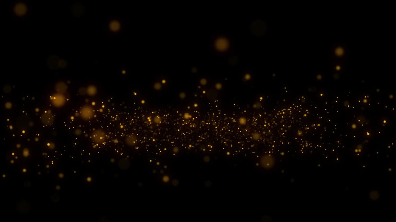 金粒子叠加装修发光爱设计电影标题背景动态未来光耀斑生日