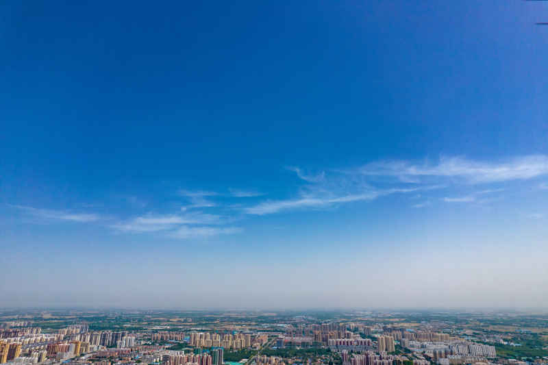 河北衡水城市风光航拍摄影图