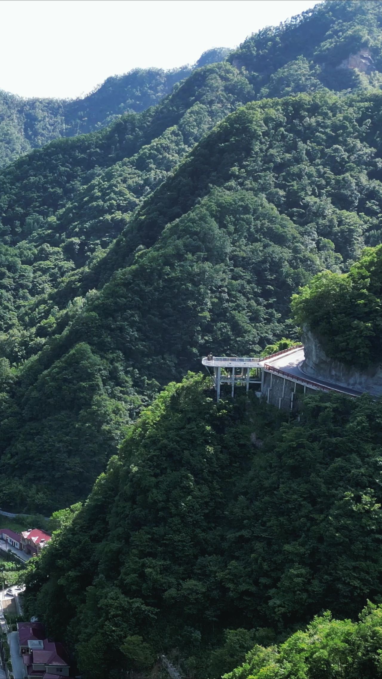 湖北襄阳尧治河4A景区景竖屏航拍 
