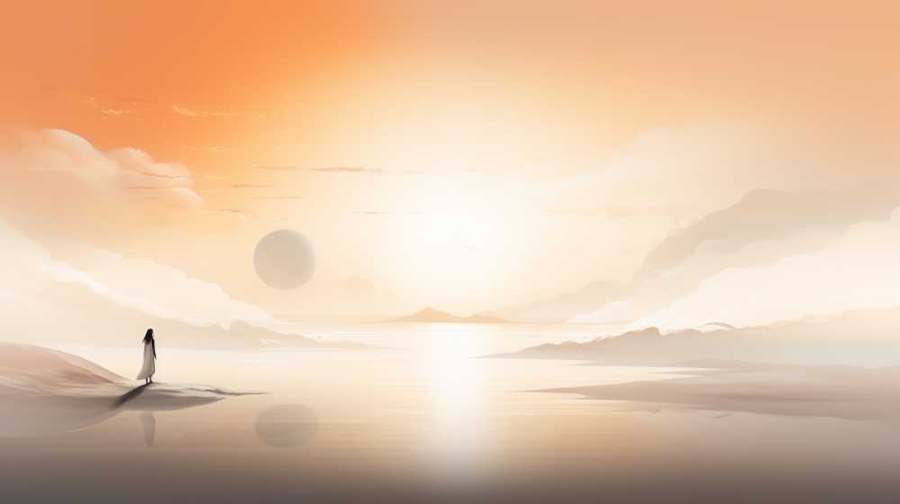 浅白色唯美意境背景图99