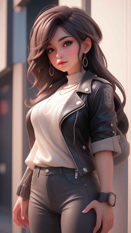 穿牛仔的女孩