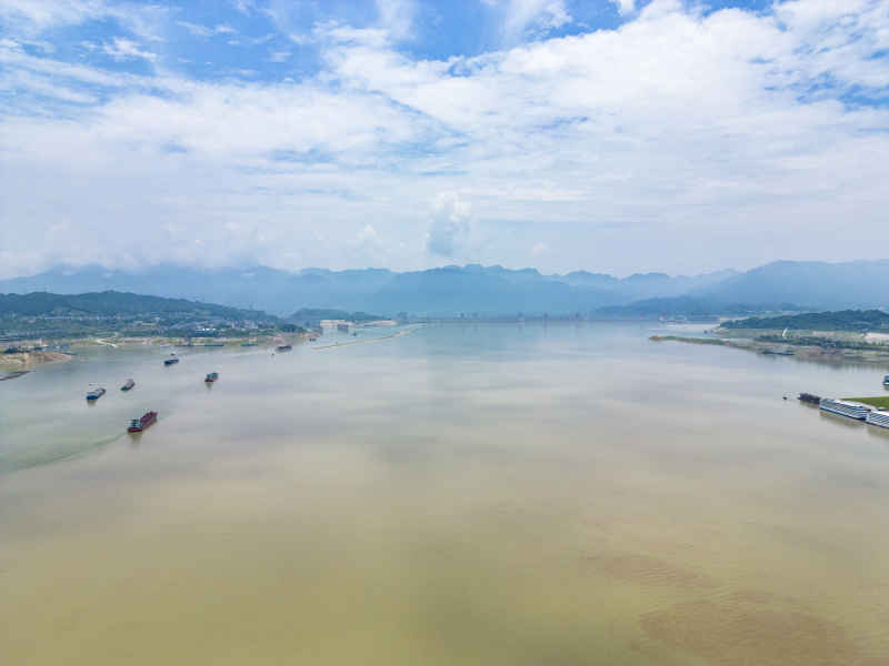 湖北长江三峡风光航拍图 