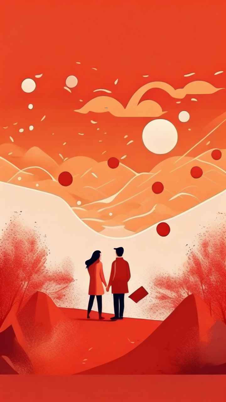 春节新春扫尘简约插画背景 54