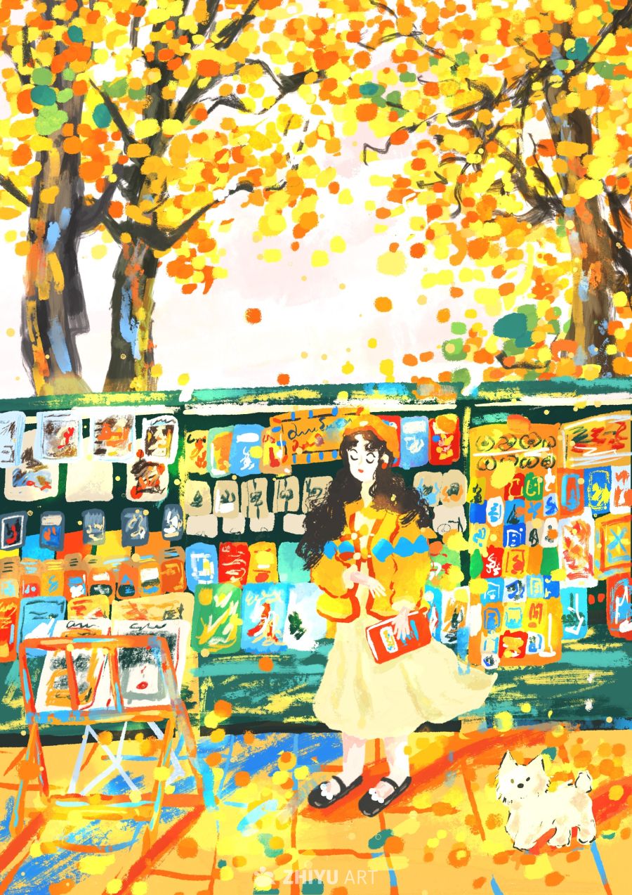 原创治愈插画作品素材四季节气节日自然 54