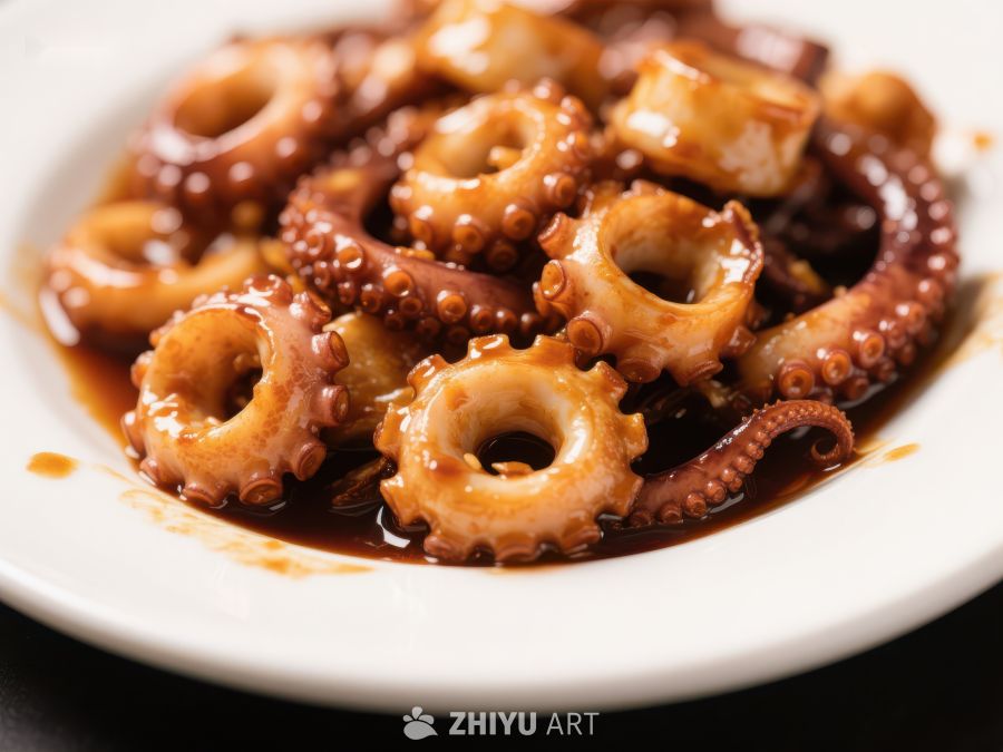 美味章鱼圈配酱汁 609