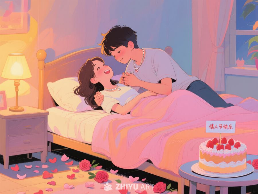 温馨床头情侣共度浪漫时光 741