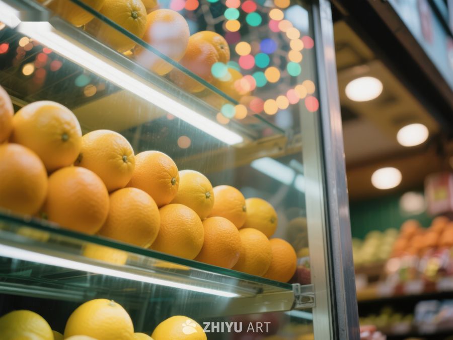 超市冷藏柜中的橙子 70