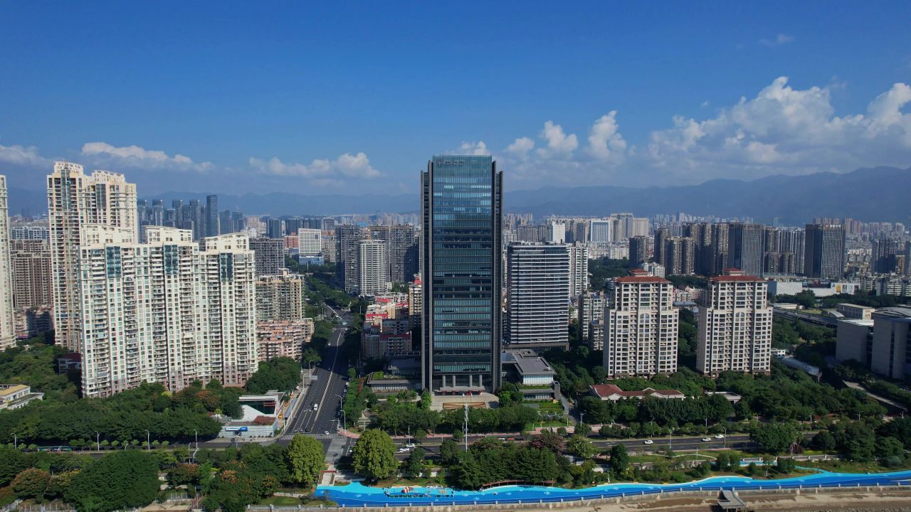 航拍福州建行大厦景观 3