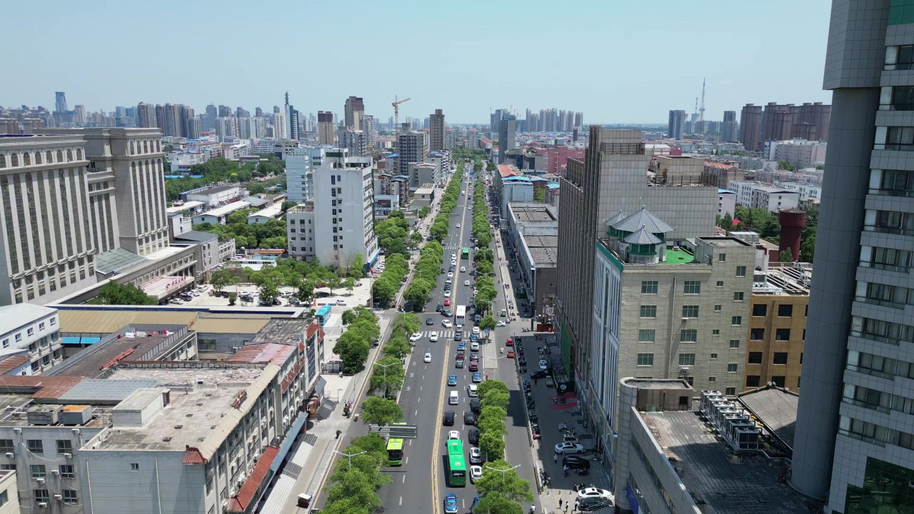 航拍许昌交通大道