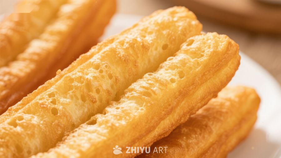 金黄酥脆的油条