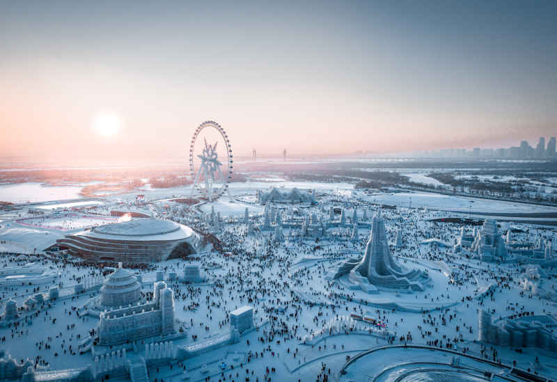 冰雪大世界航拍