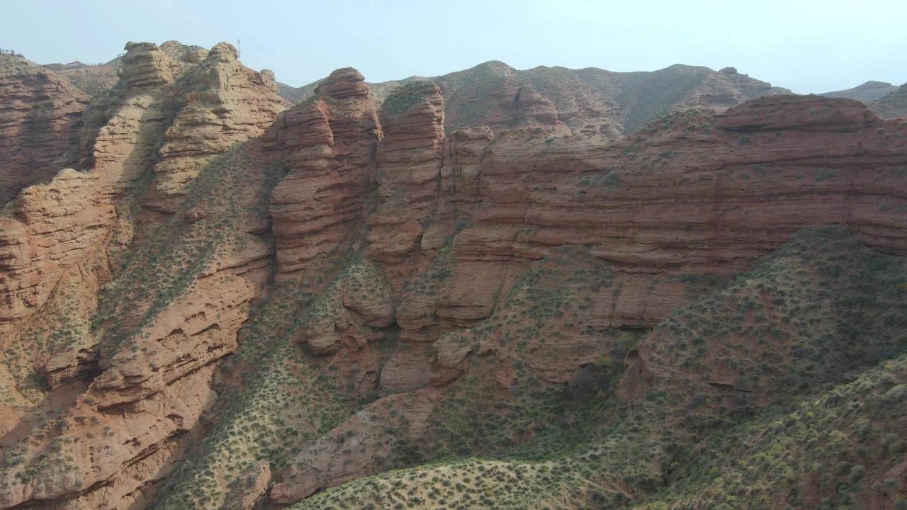 航拍甘肃张掖平山湖大峡谷的壮美丹霞地质风景 5