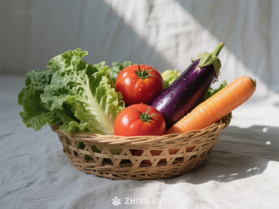 新鲜蔬菜篮子特写 306