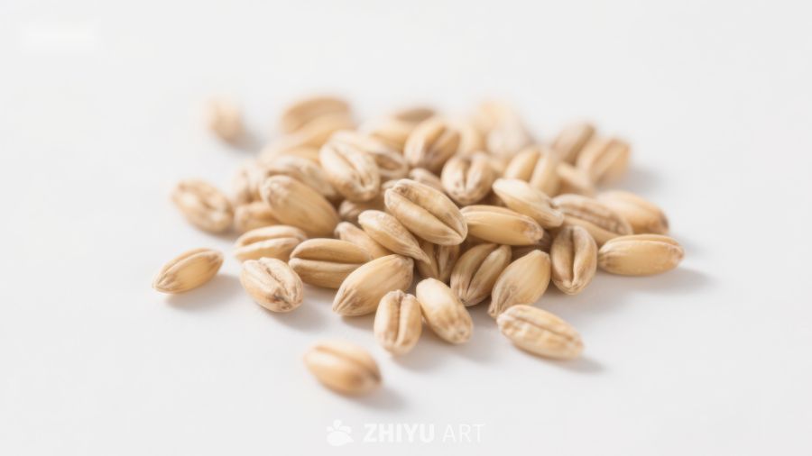 金黄色麦粒特写